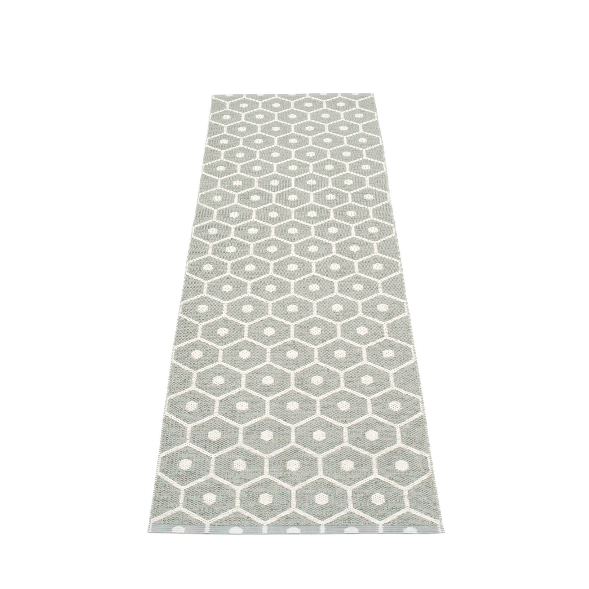 Honey Plastic Carpet 70x225 cm Pappelina Warm grey-Vanilla