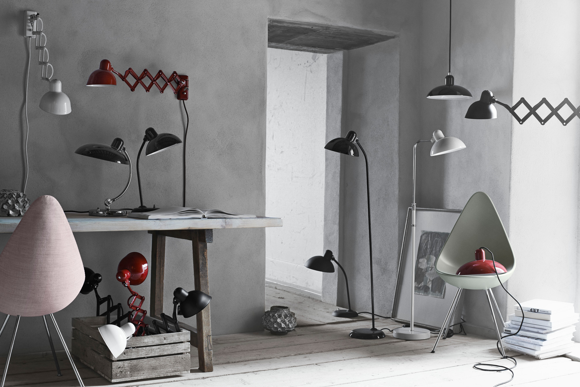 6631 P Pendant lamp BLACK MATT KAISER idell Fritz Hansen SINGLE PIECES