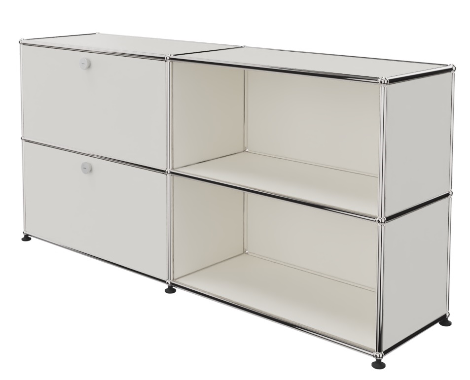USM Haller Sideboard 2 Open / 2 Flaps left Pure white - FAST DELIVERY