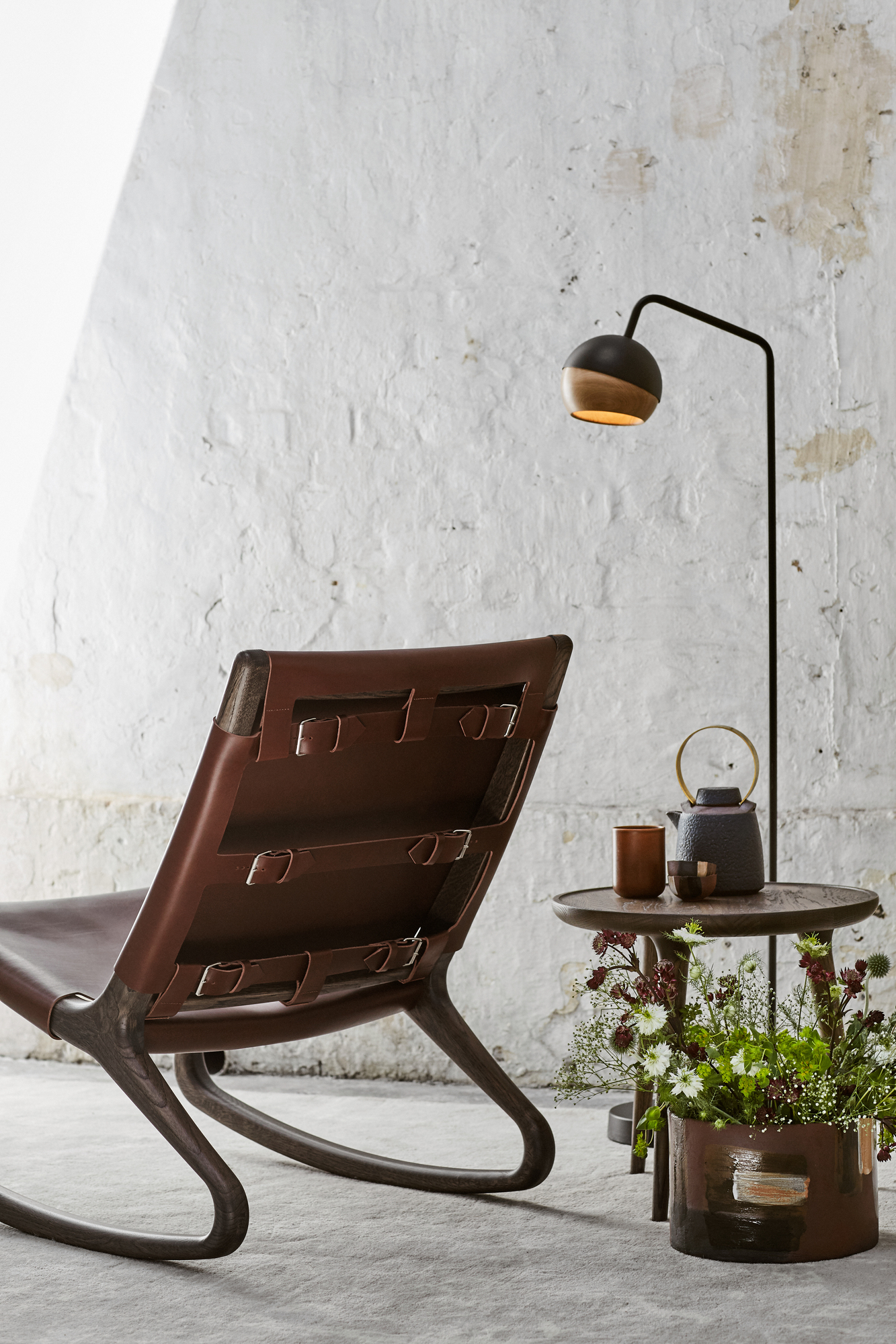 Rocker Rocking Chair Harness Leather Mater
