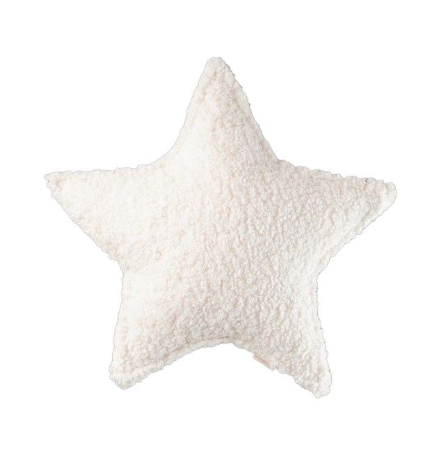 Children's star cushion Wigiwama cream white