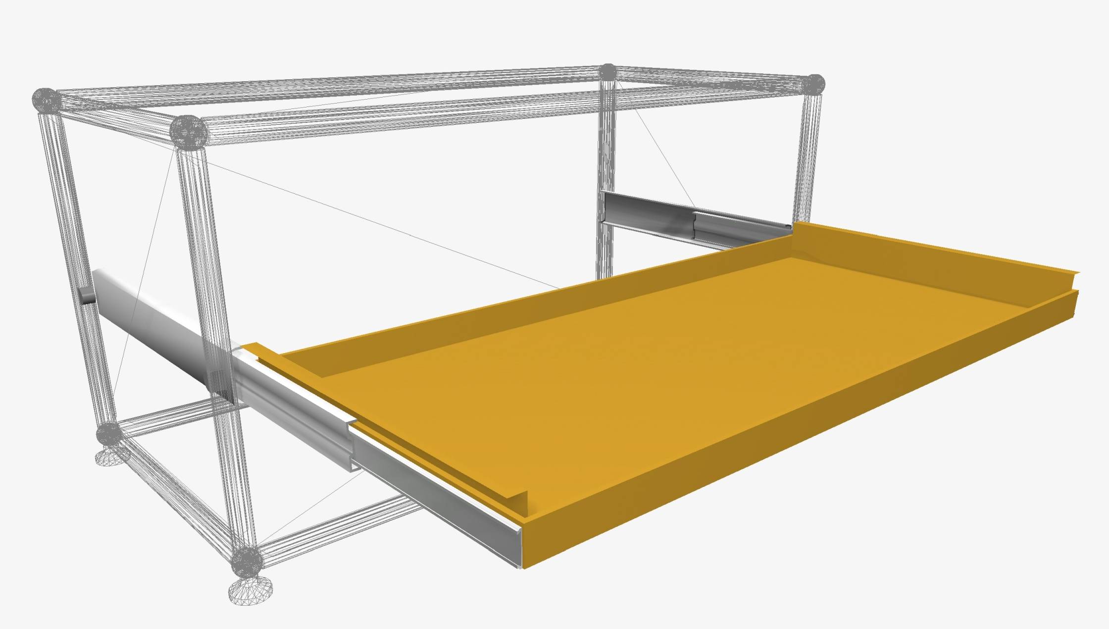 USM Haller extension shelf spare parts Yellow 39.5 x 35