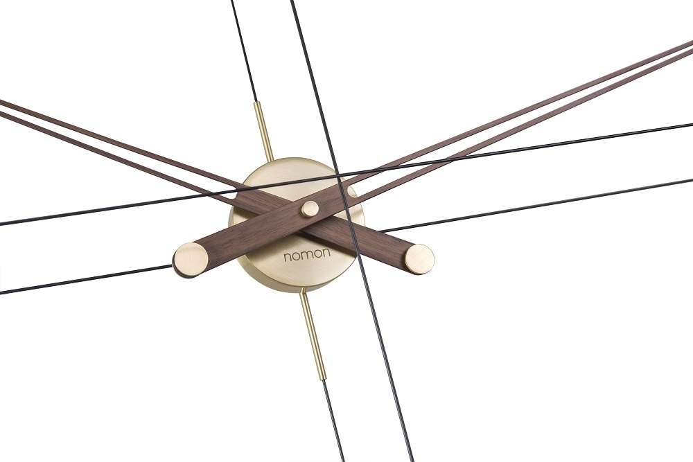 Delmori Wall Clock nomon Black/Walnut