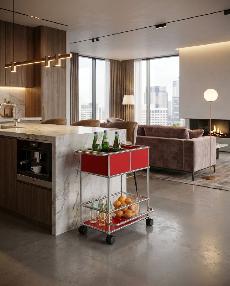 Bar trolley USM Haller