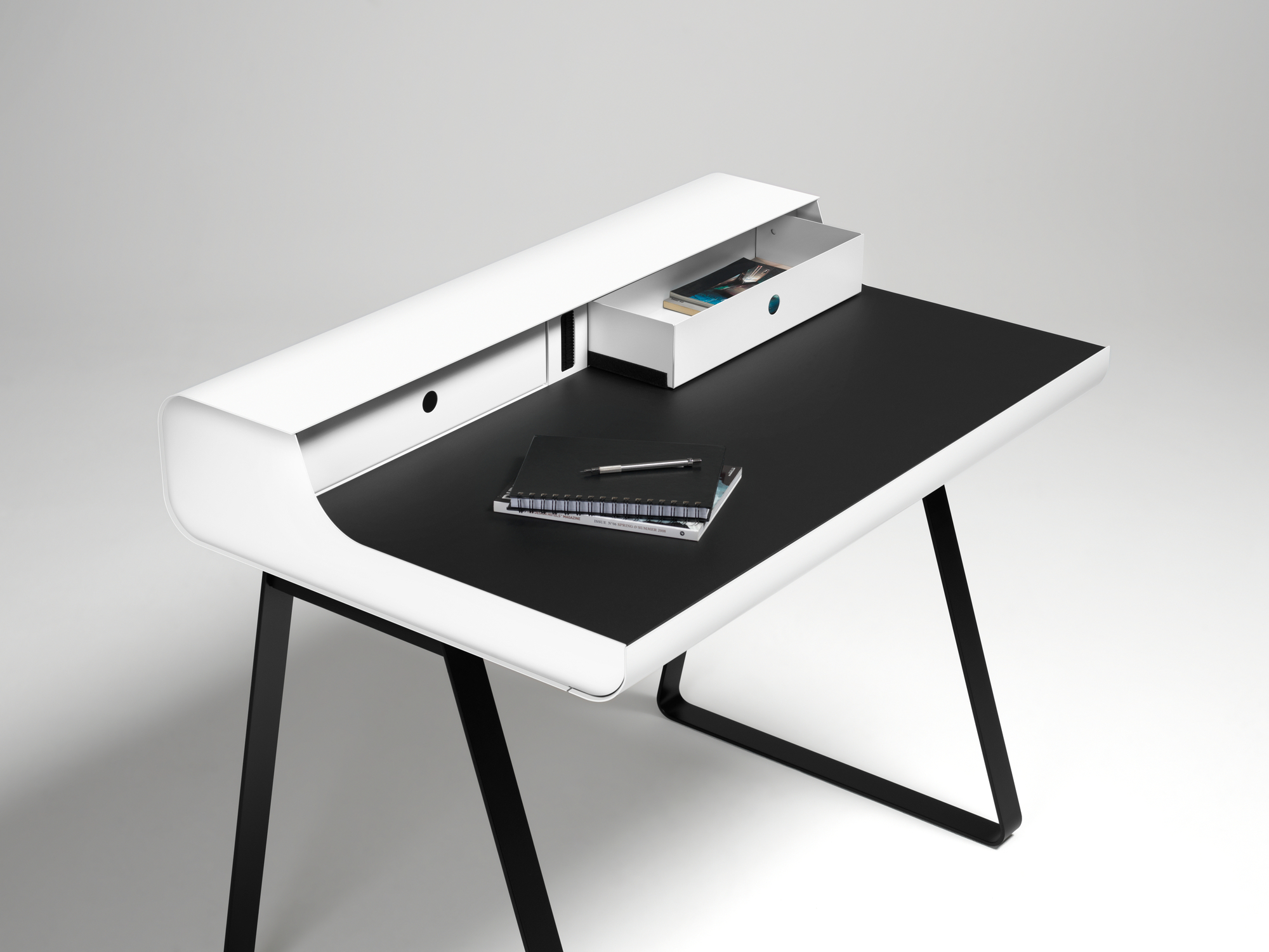 PS10 Secretary white/black Müller Möbelfabrikation - QUICK SHIP