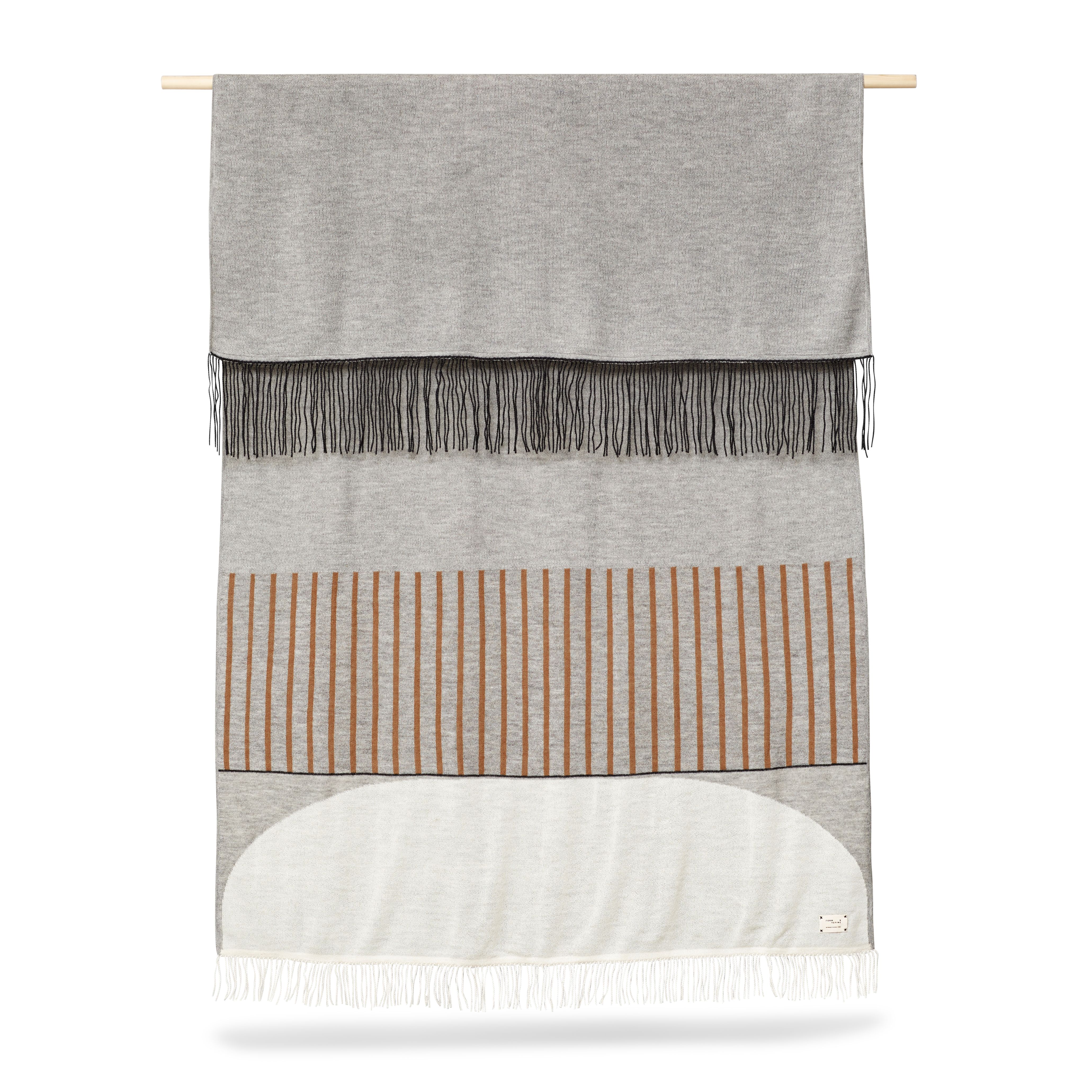 Aymara Plaid 190x130 Pattern Grey Form & Refine SINGLE PIECES