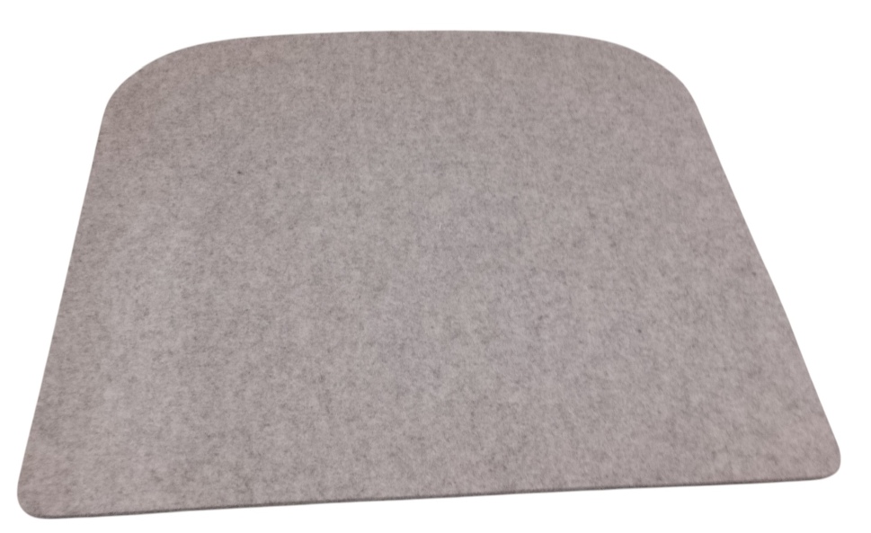 Seat cushion - Felt cushion Thonet S32 LIGHT GREY MELTED Car Park Berlin SINGLE PIECES