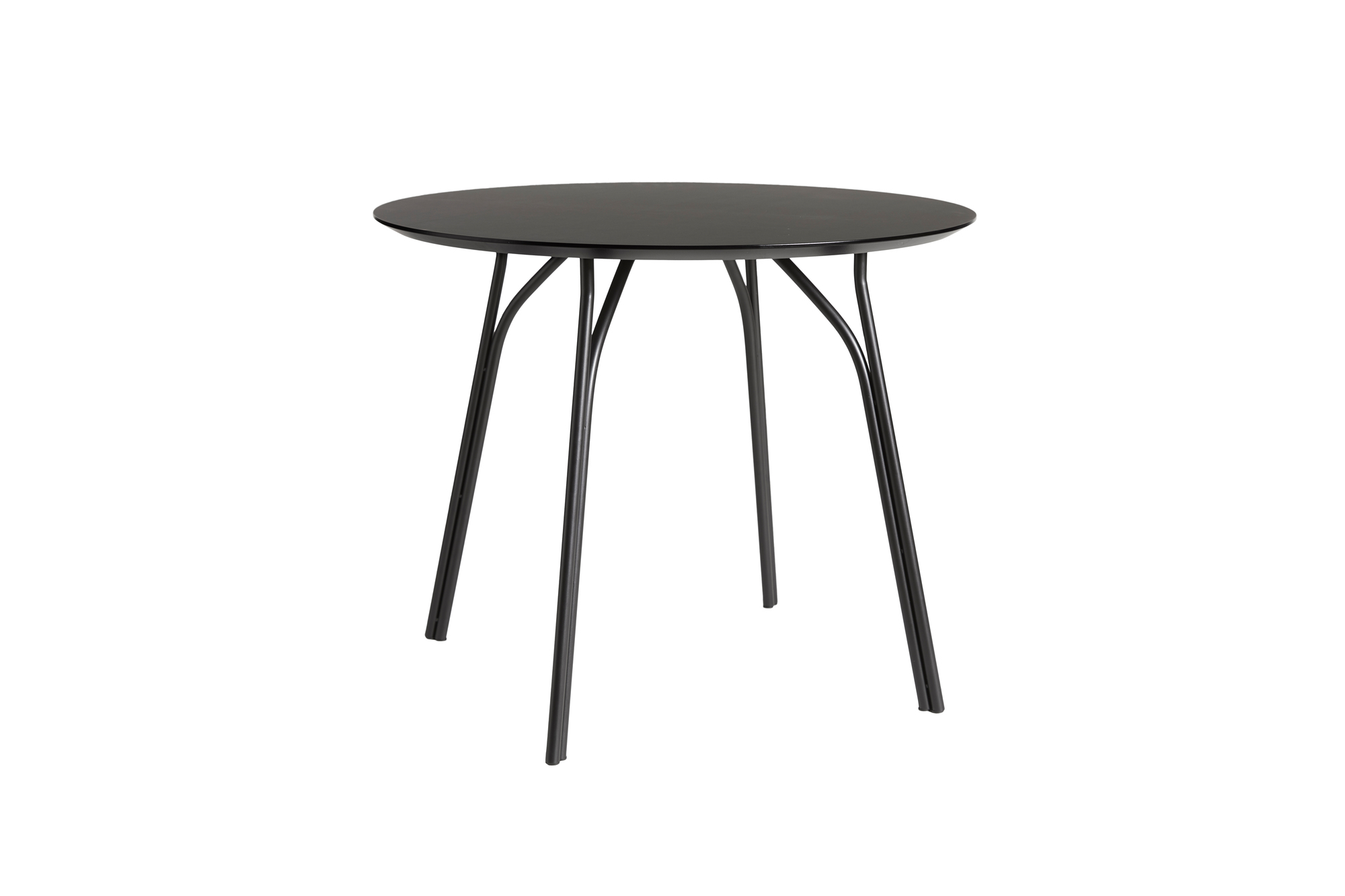 Tree Dining Table Ø90 Tabletop Beige Legs Black Woud