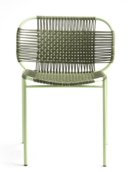 Cielo Stacking Chair Outdoor ames Olive green - Pastel green