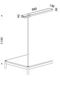 Slice² Table lamp with adapter for USM Haller table systems Serien Lighting