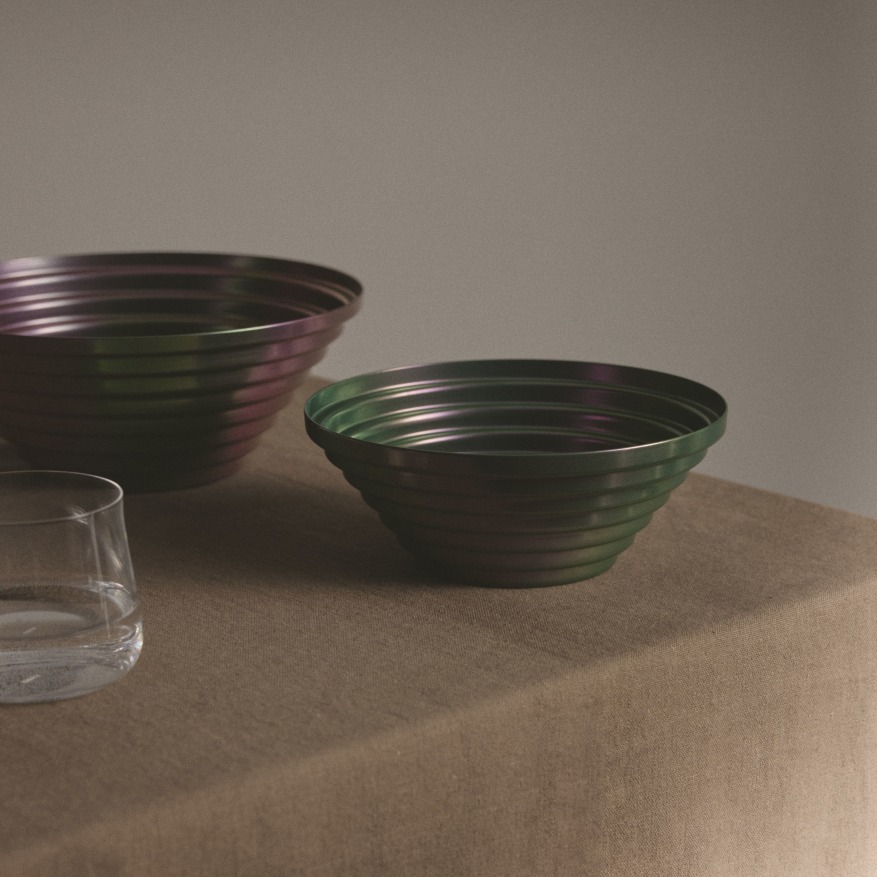 Maya bowl round Ø 25 cm Greenpurple 7320/25GRP Alessi  