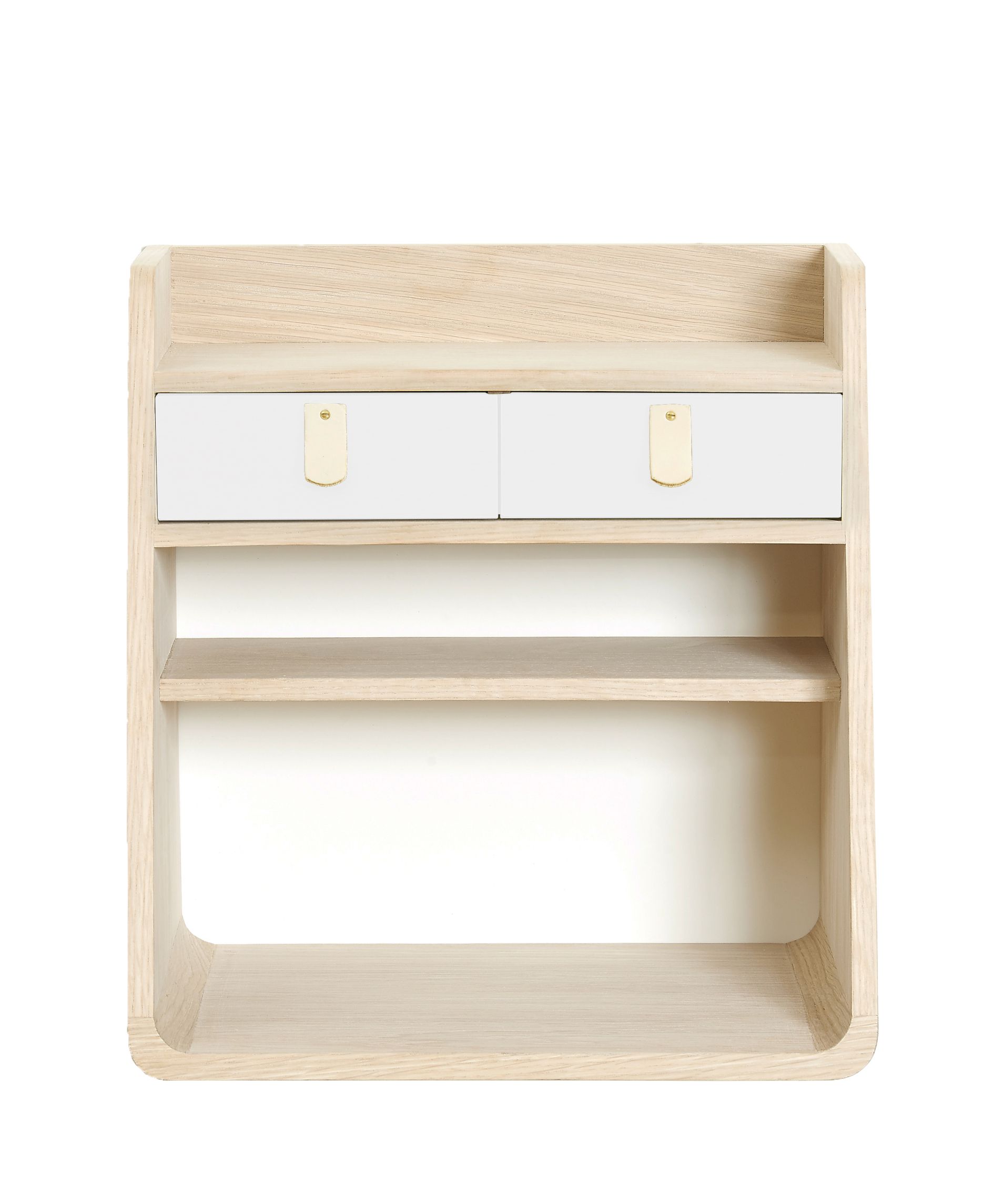 Suzon wall mounted storage Oak-white Hartô