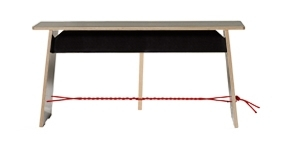 Langer Max bench 90 cm black rope red Nils Holger Moormann
