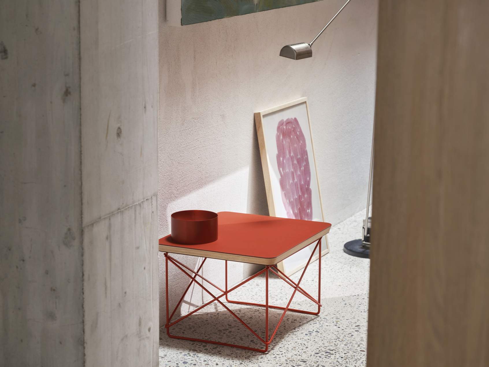 Occasional Table LTR Side Table Linoleum Dark brick Vitra 