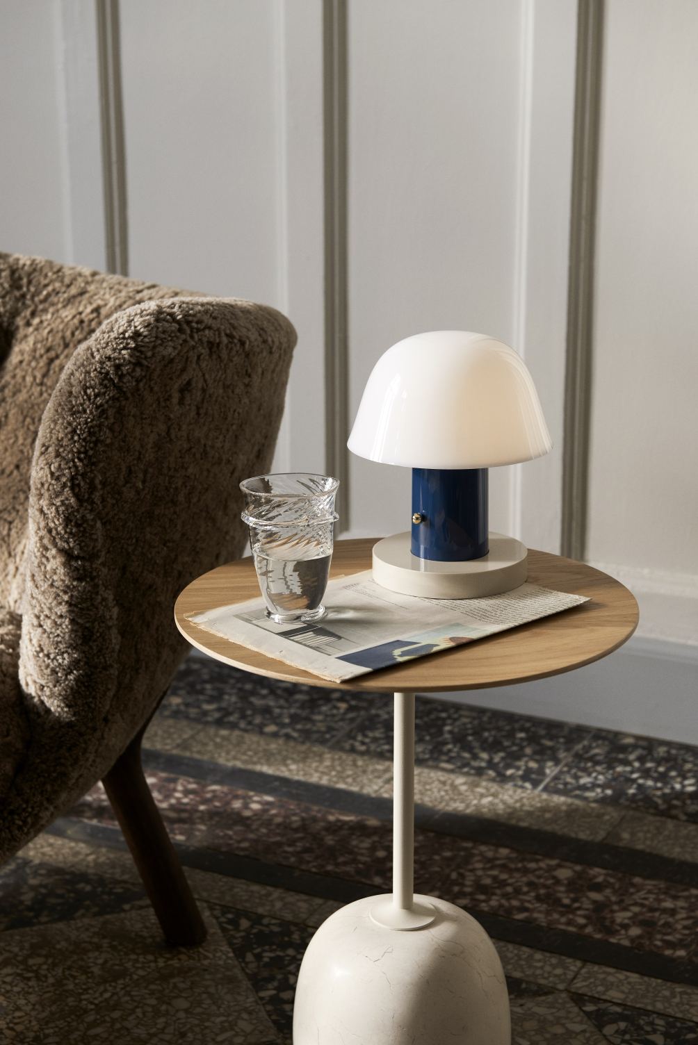 Lato LN8 / LN9 side table with Wooden top AndTradition 