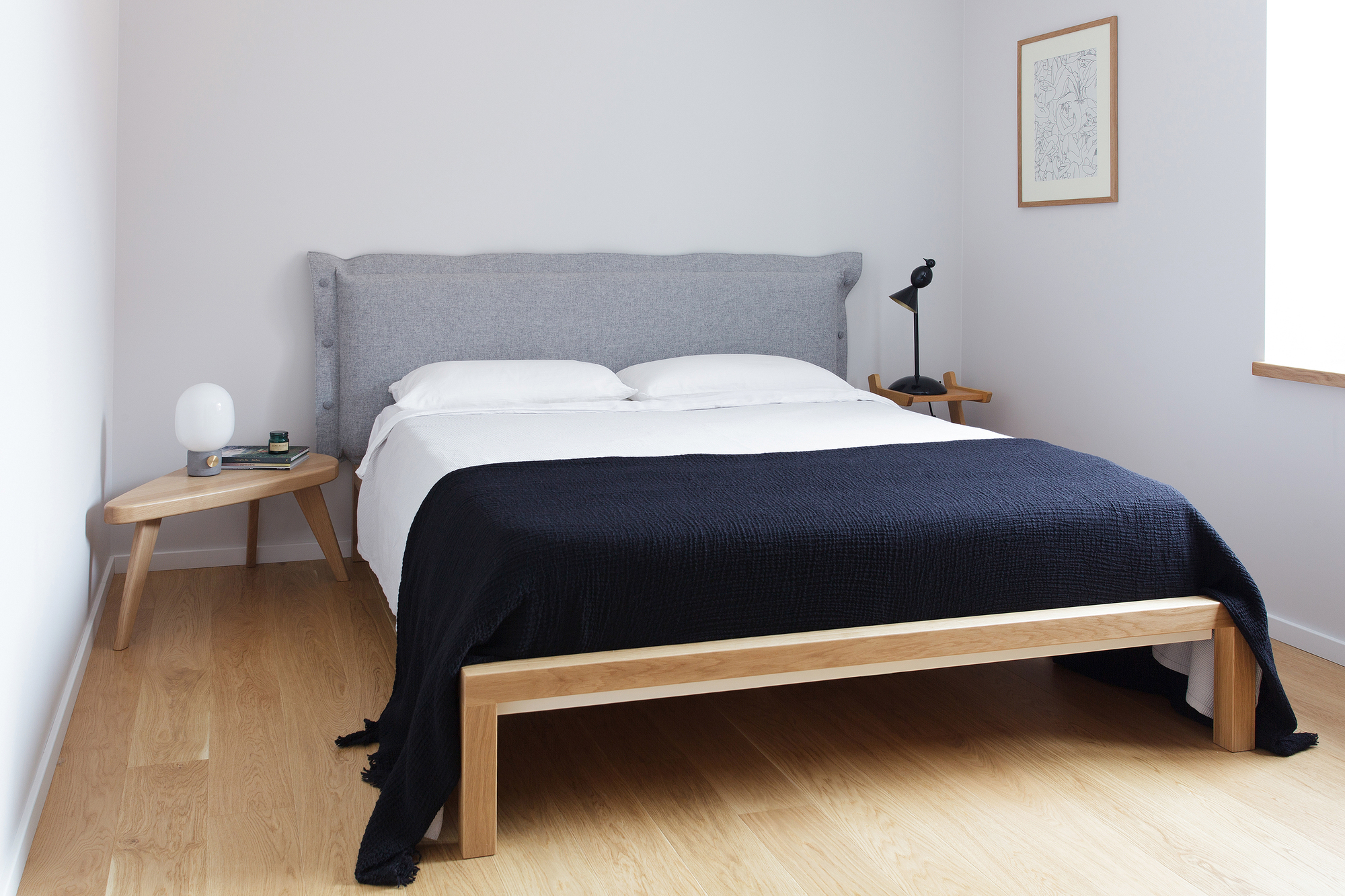 Pure bed upholstery for headboard 180 x 200 cm Velito light gray Hans Hansen