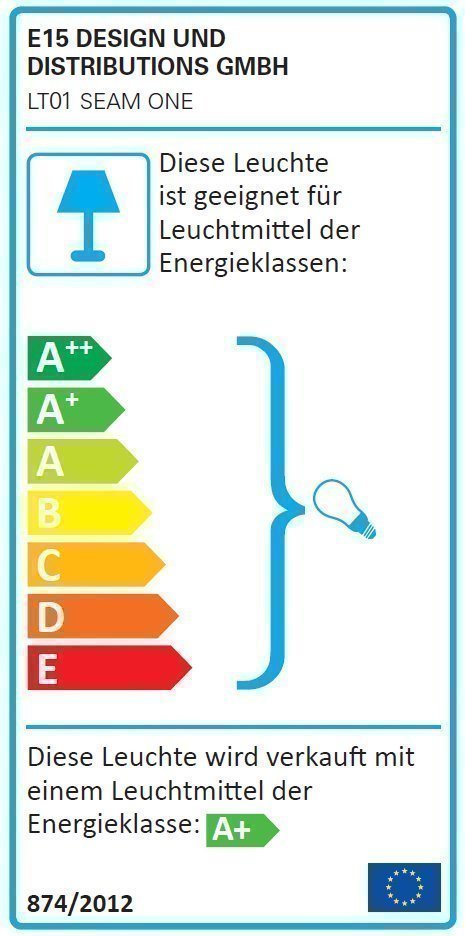 LT01 Seam One table light e15