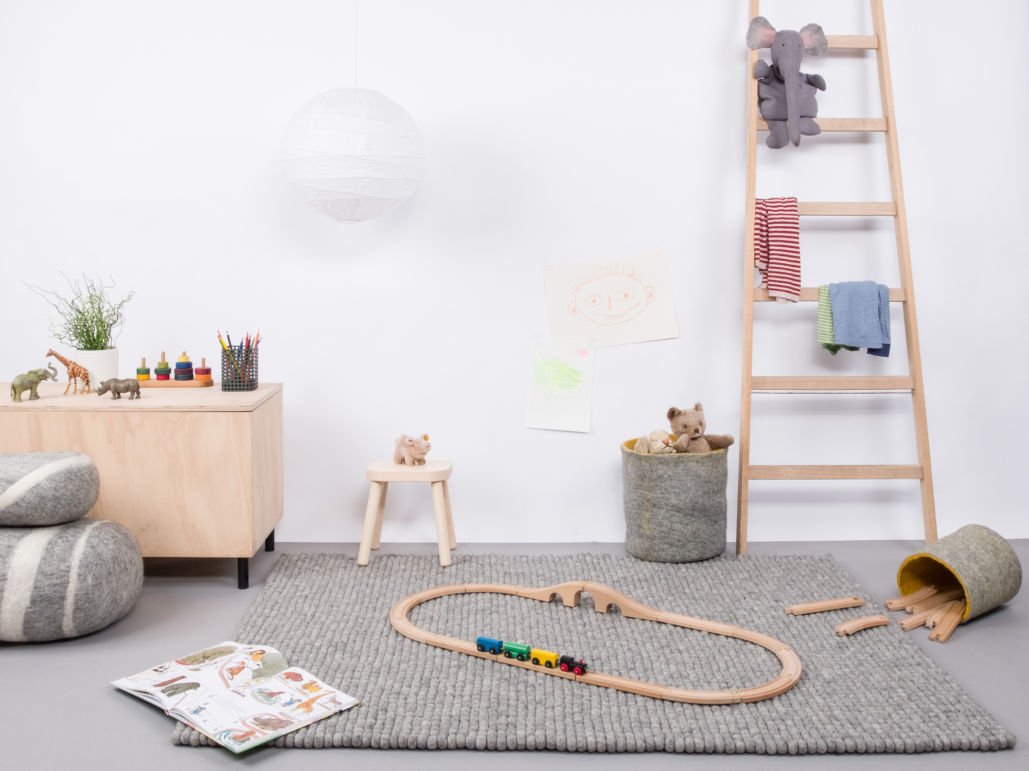 Felt ball Carpet 120x170 cm myfelt