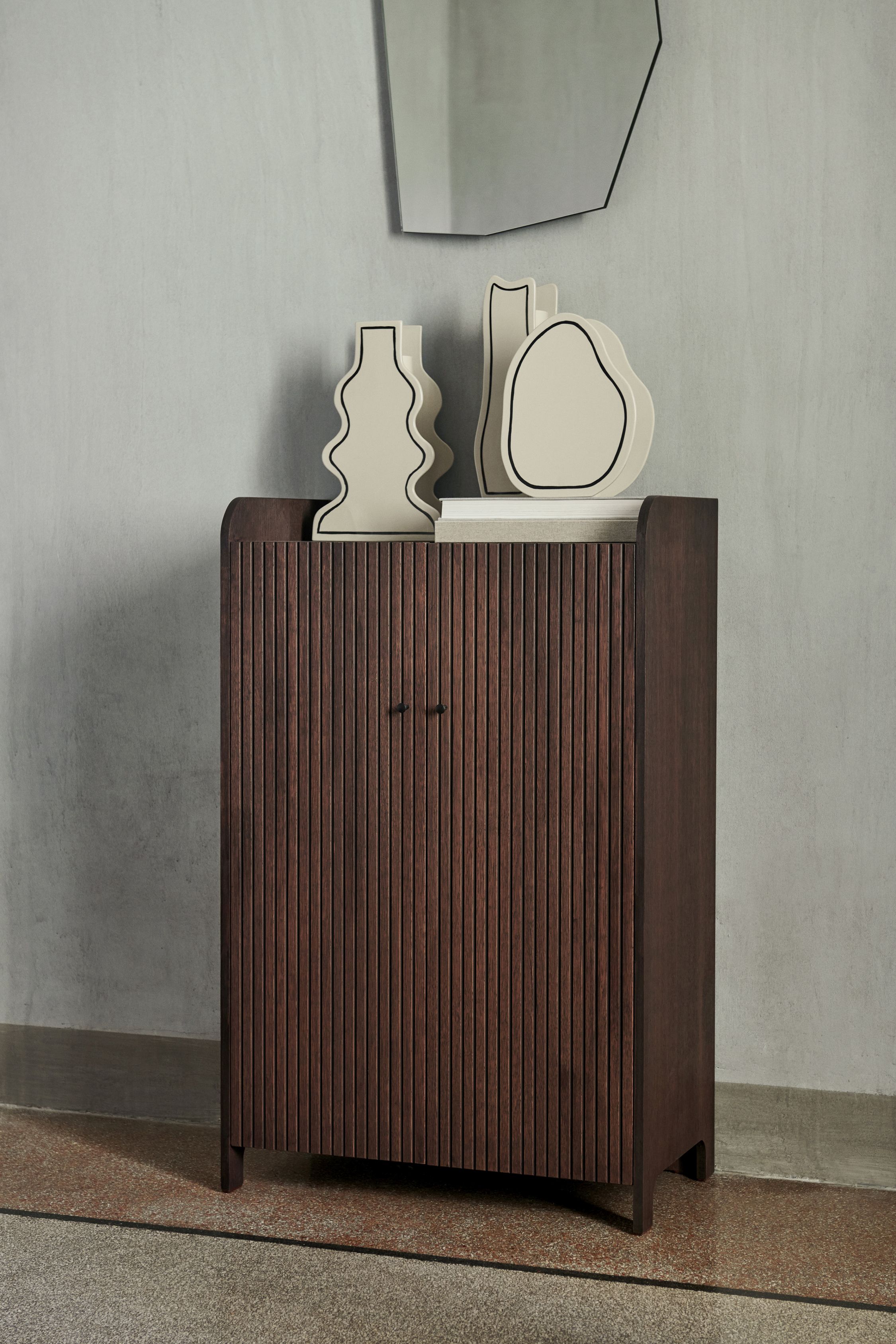 Sill Cupboard Low Dark Stained Oak Ferm Living