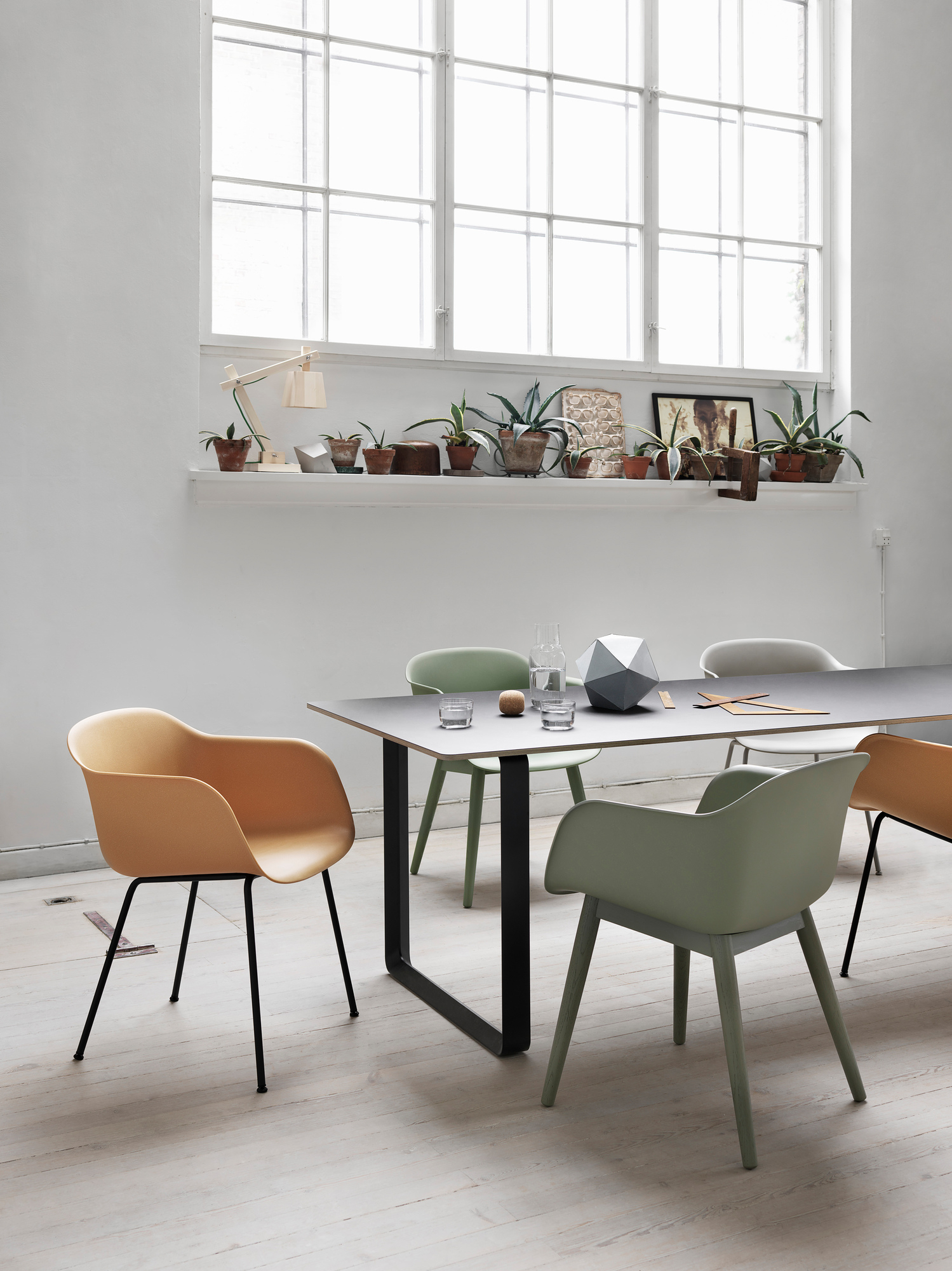Fiber Armchair Tube Base Chair Muuto
