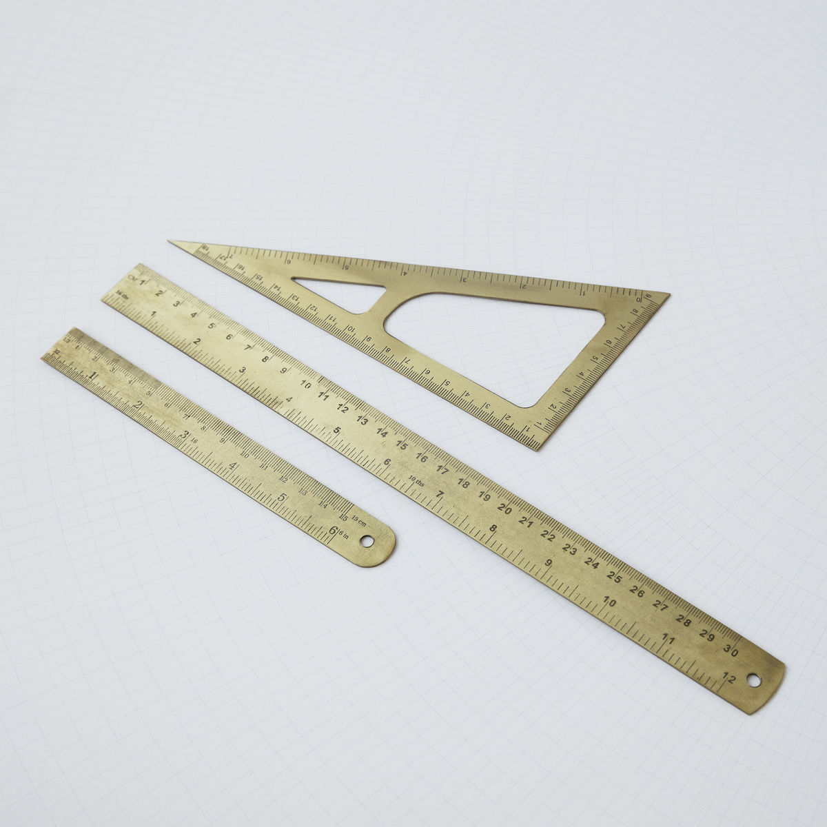 Ruler 15 cm brass house doctor SINGLE PIECES