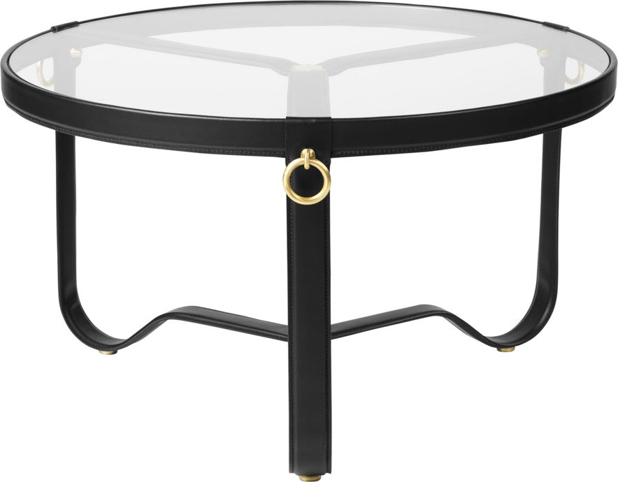 Adnet Coffee Table Coffee Table Black Leather Gubi