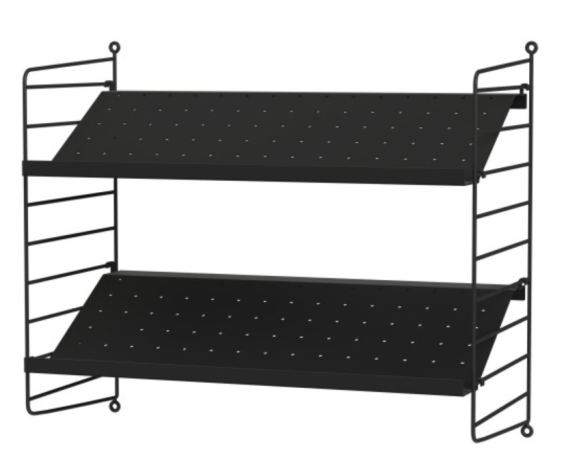 String Hallway Wall Shelving System F String Furniture Black - Black