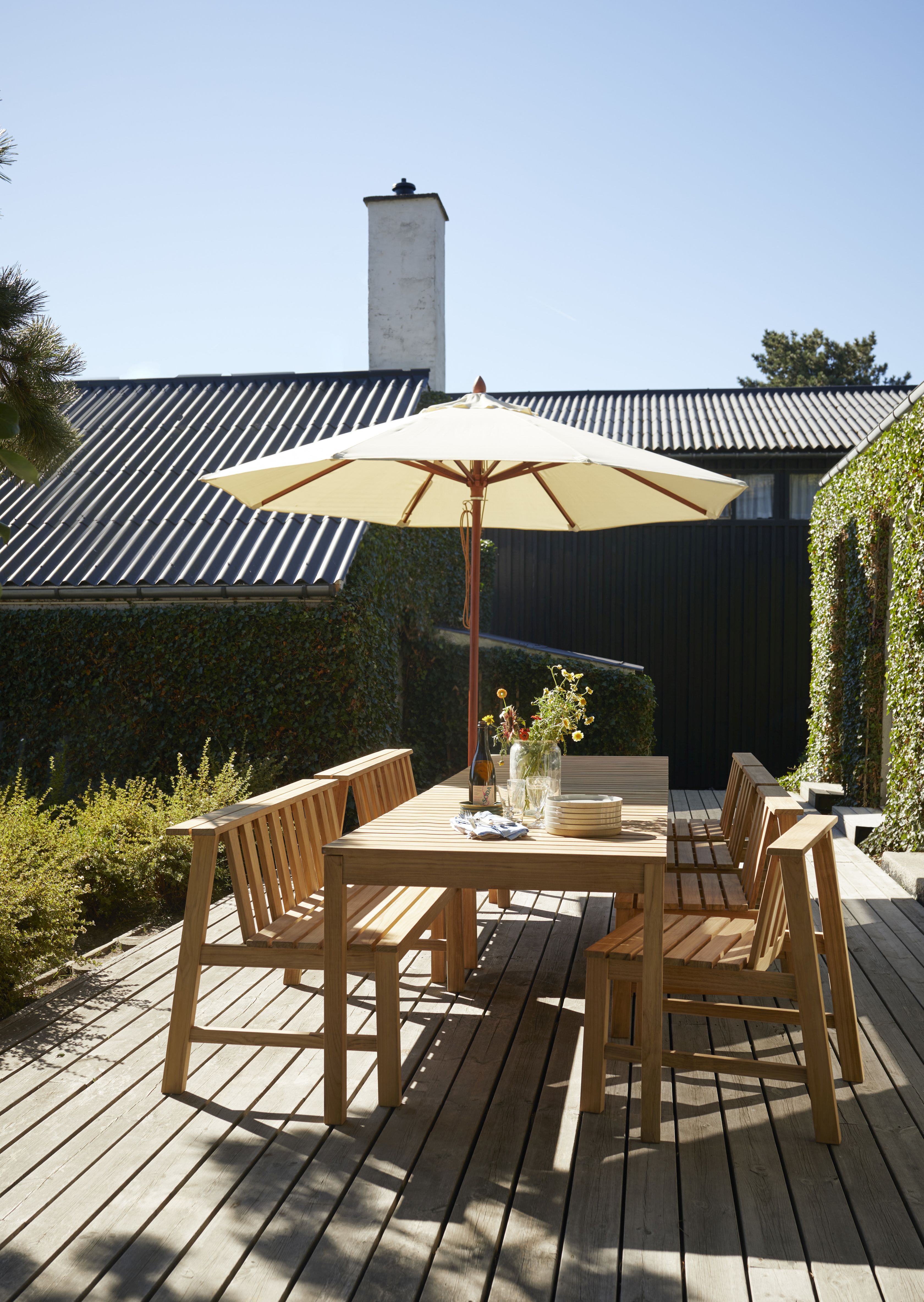 Cadence Bench Teak Outdoor Skagerak by Fritz Hansen