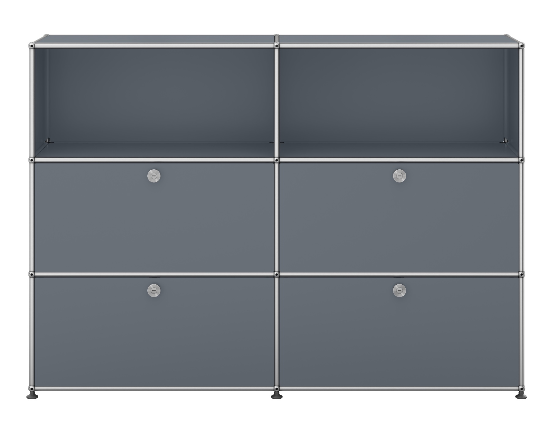 USM Haller sideboard / highboard with 4 flaps - QUICK SHIP medium grey