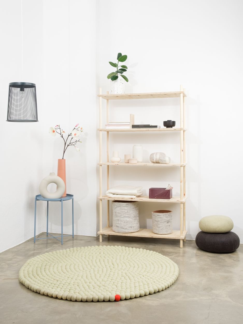 Big One Round Felt carpet Ø 200 cm myfelt Green beige