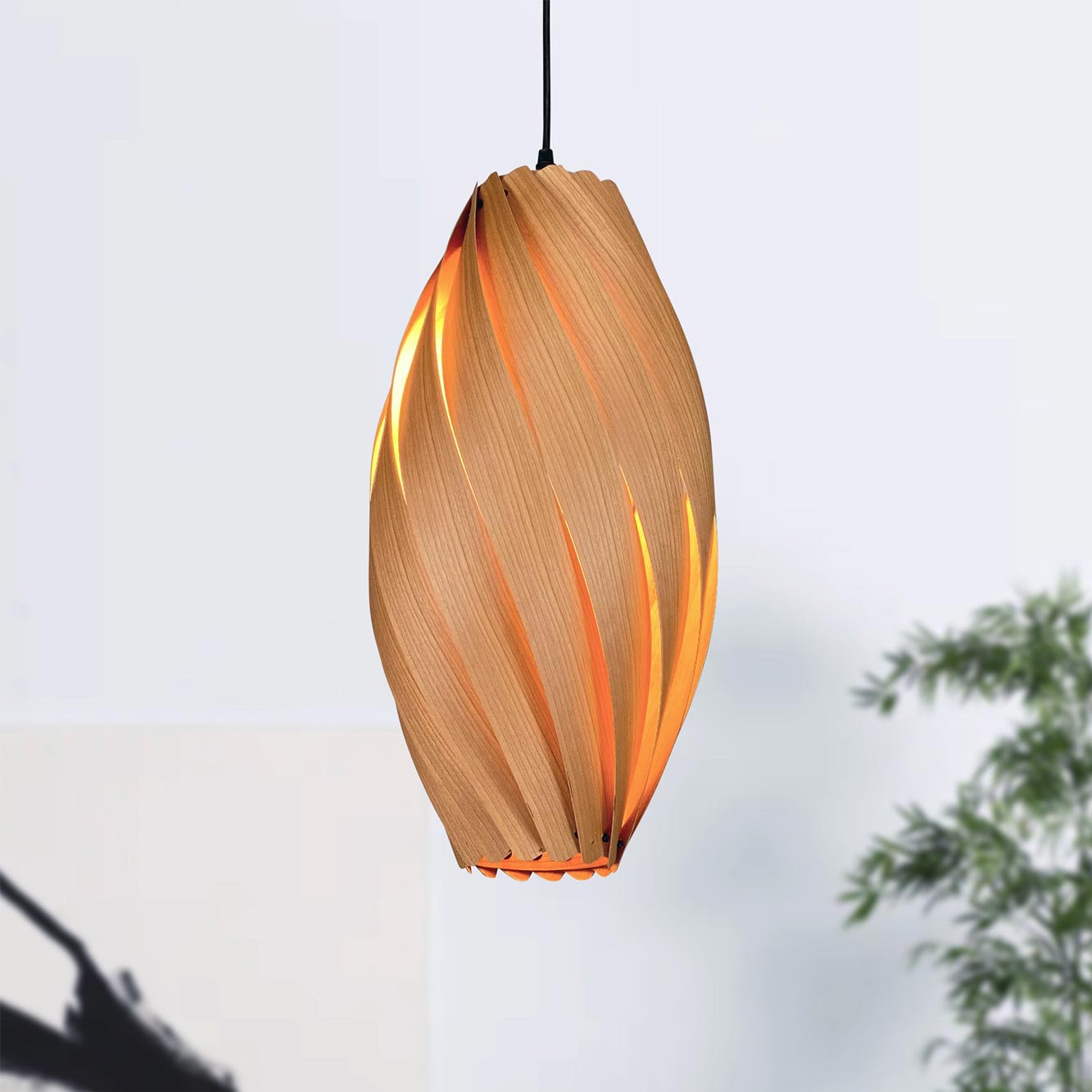 Ardére Pendant lamp elongated Cherry tree Gofurnit