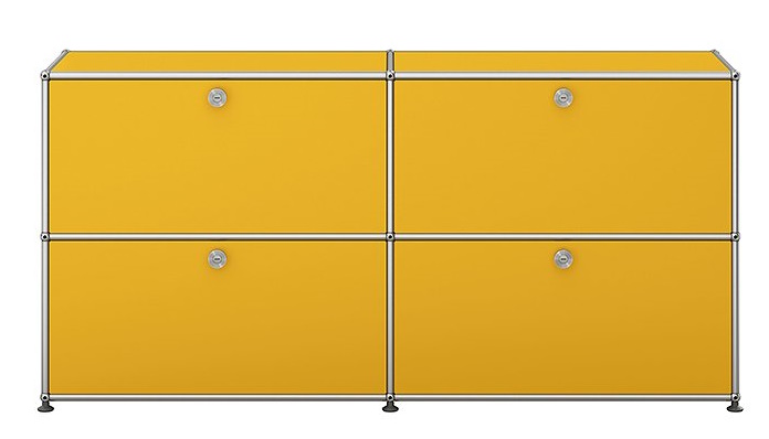 USM Haller Sideboard mit 4 Klapptüren – QUICK SHIP -goldgelb