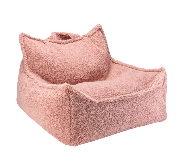 Children's beanbag armchair Teddy fabric Guava Wigiwama