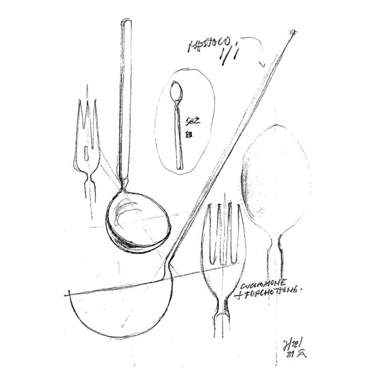 Dry cutlery garnish 30tlg Alessi 4180S30