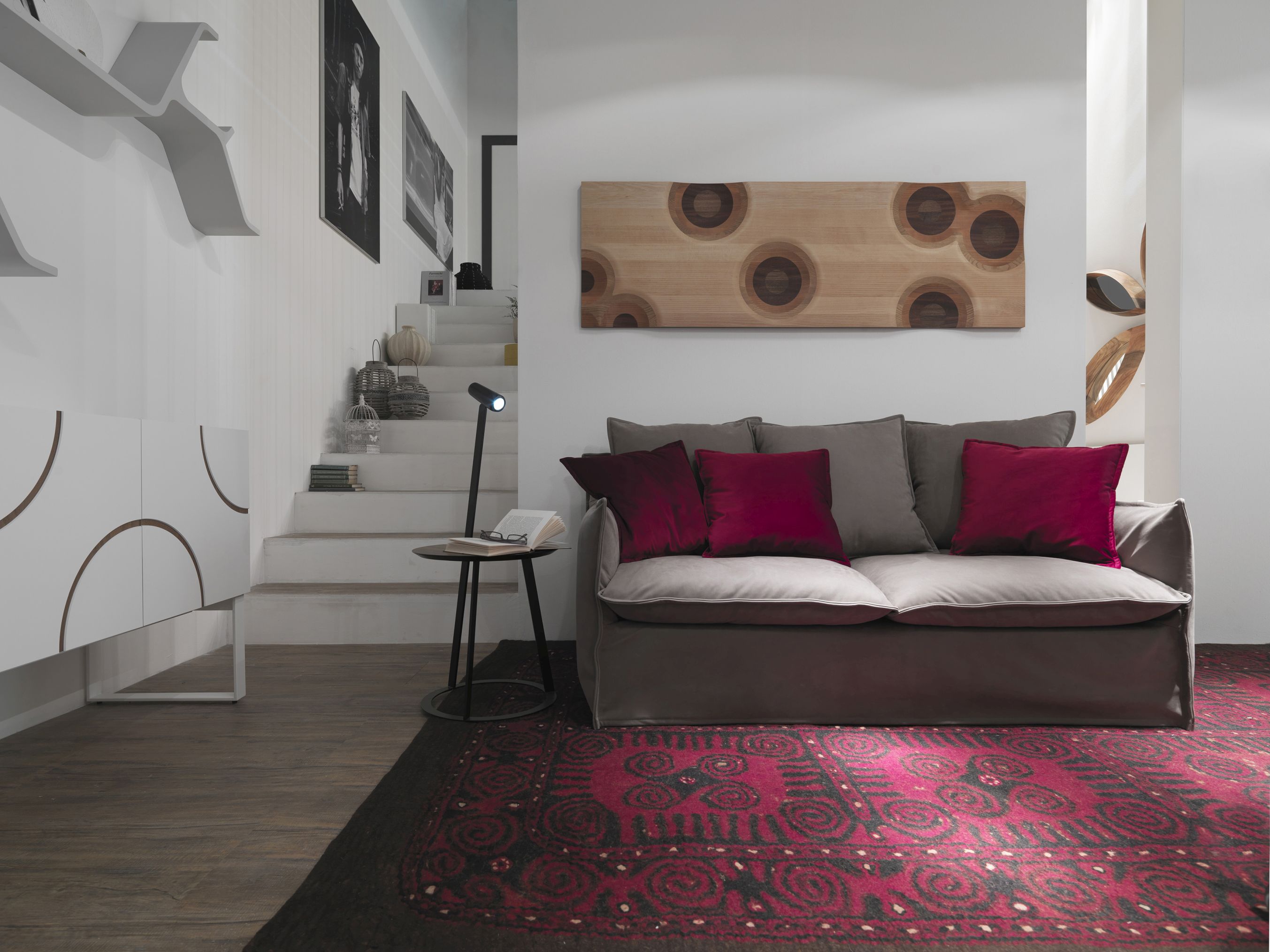 Albino Torcia Side Walnut / black Table Casamania Horm