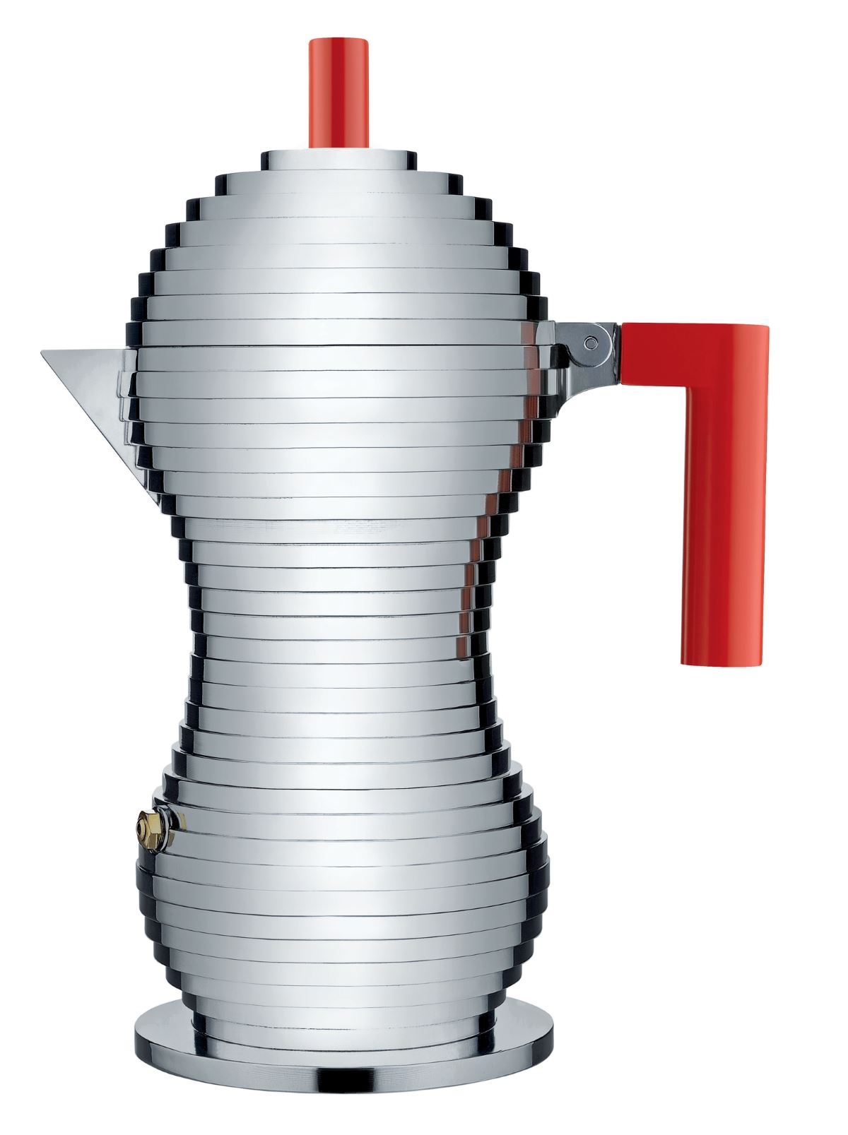 MDL02 Espresso Machine  Pulcina medium / red / with magnetic bottom Alessi