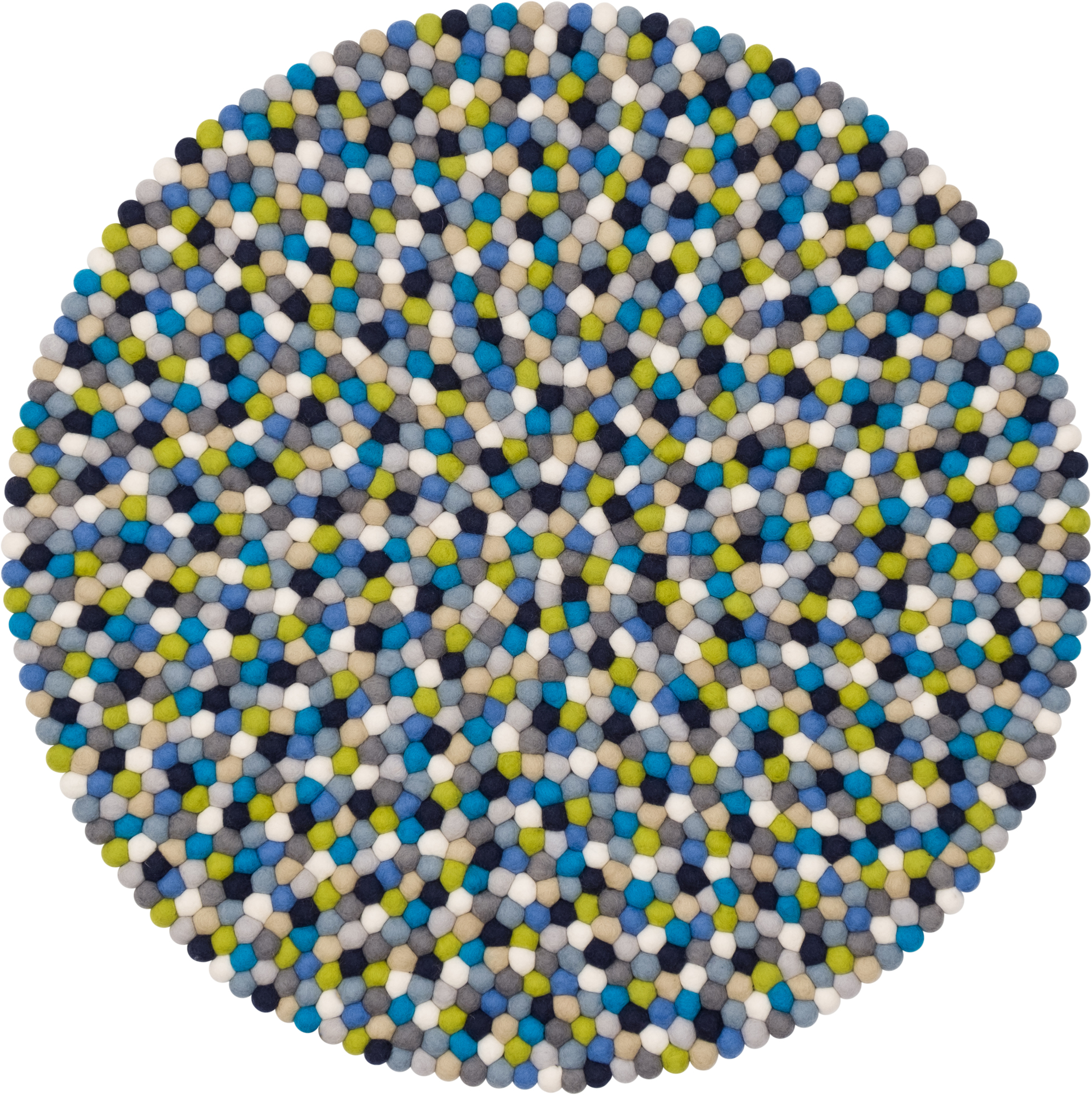 Felt ball Carpet round 120 cm Myfelt Fritz