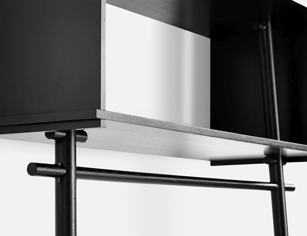 Töjbox Wardrobe Woud Wx80 cm oak black