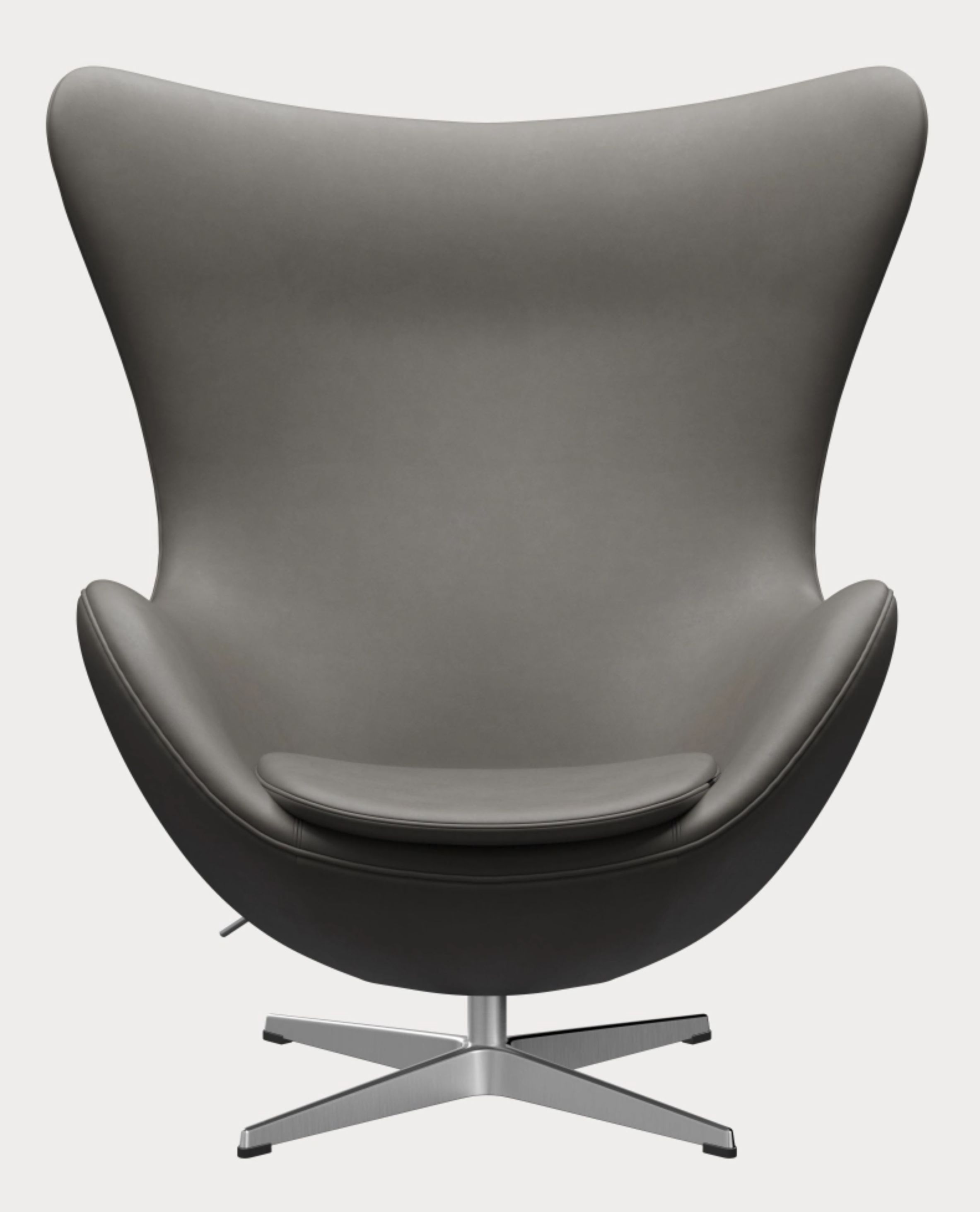 Egg Chair with Stool Action Model Essential Leather Lava Fritz Hansen