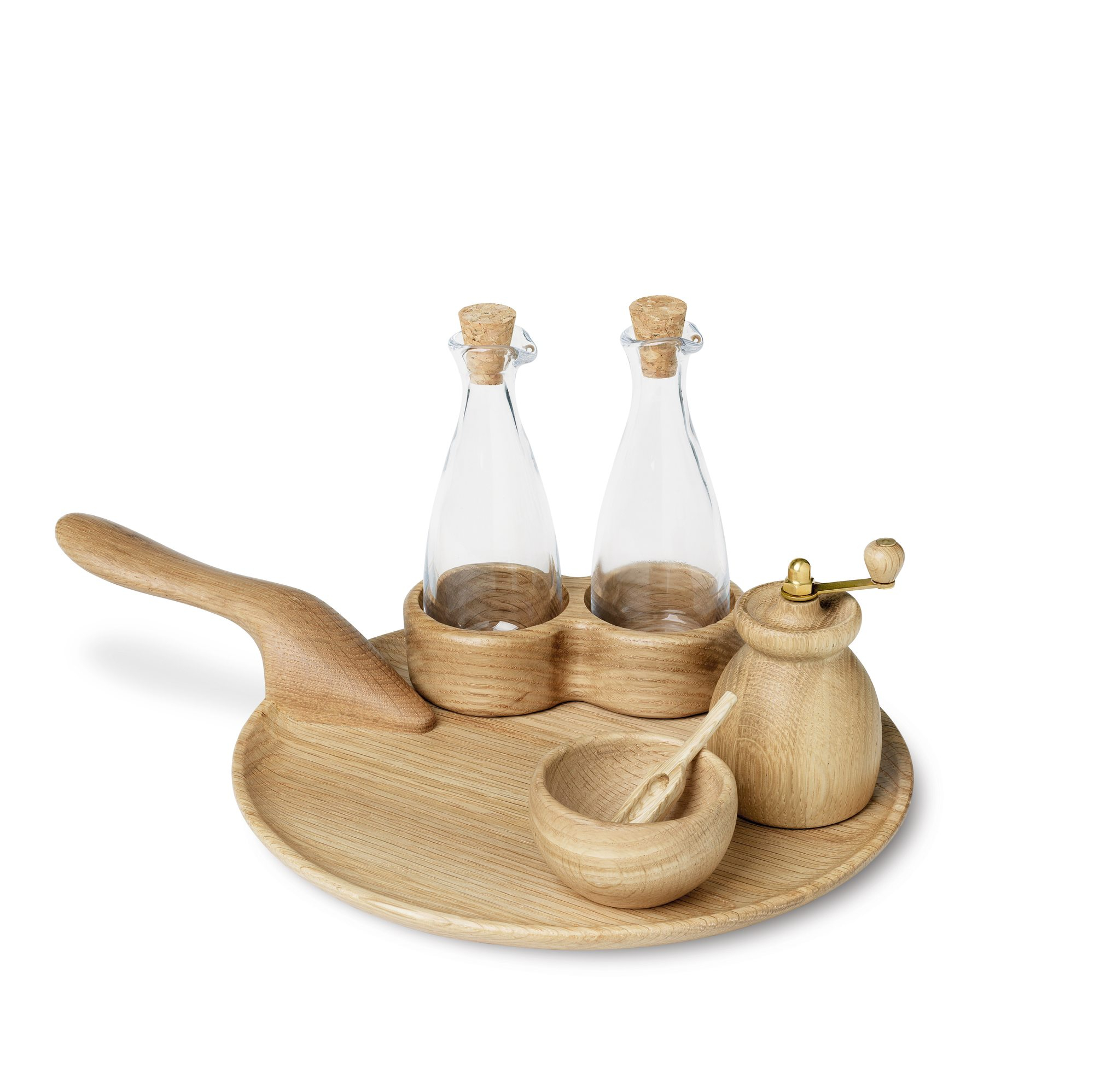Salt cellar with spoon oak Kay Bojesen SINGLE PIECE