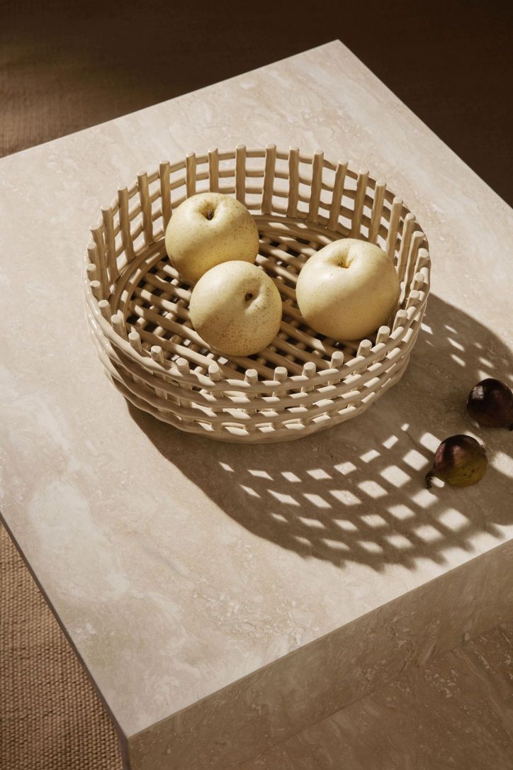 Ceramic Centrepiece Basket Cashmere Ferm Living