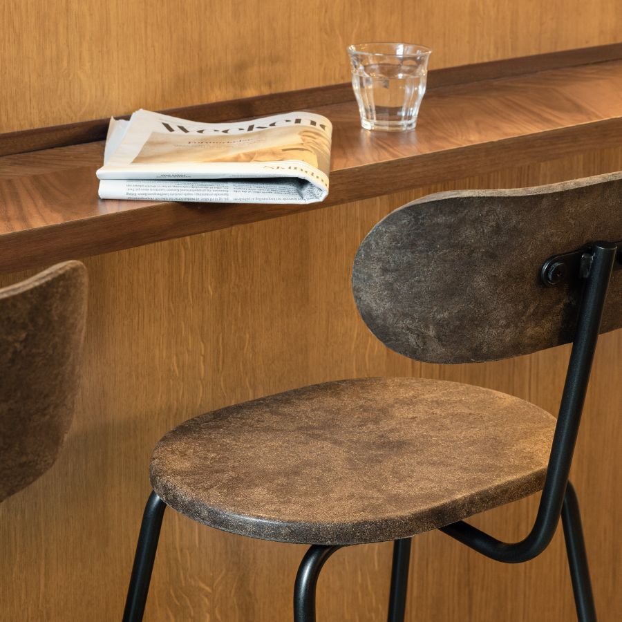 Earth Stool bar stool with Backrest Mater 