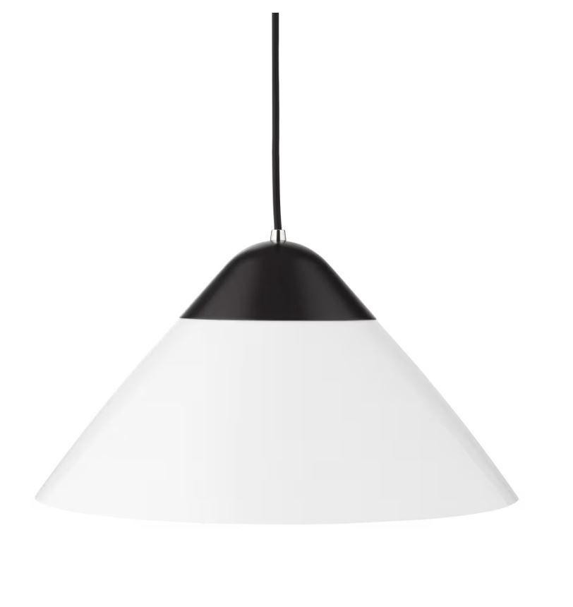 Helle HJW38 Opala Pendelleuchte von Carl Hansen & Søn in Weiß und Schwarz.