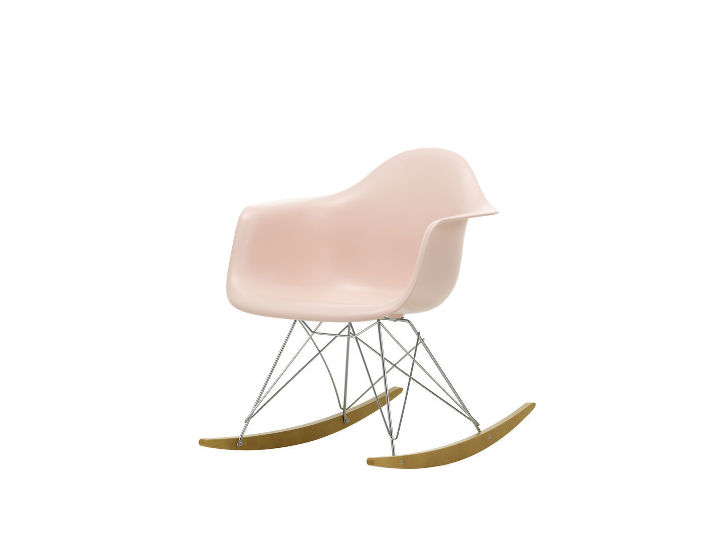 Eames Plastic Arm Chair RAR Rocking Chair Vitra Maple dark-Black-White