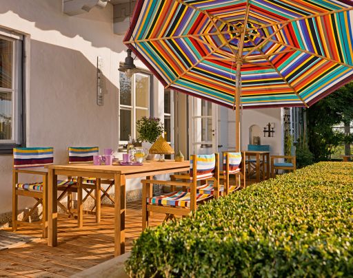 Classic umbrella / parasol multicolour / pulley & bend Weishäupl