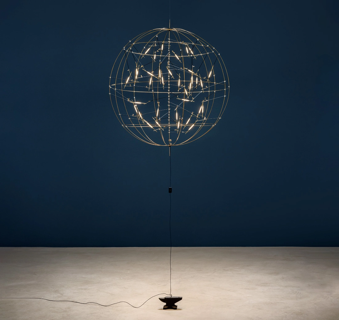 Póta! Pendant lamp with anvil and plug driver Ø50cm Catellani & Smith