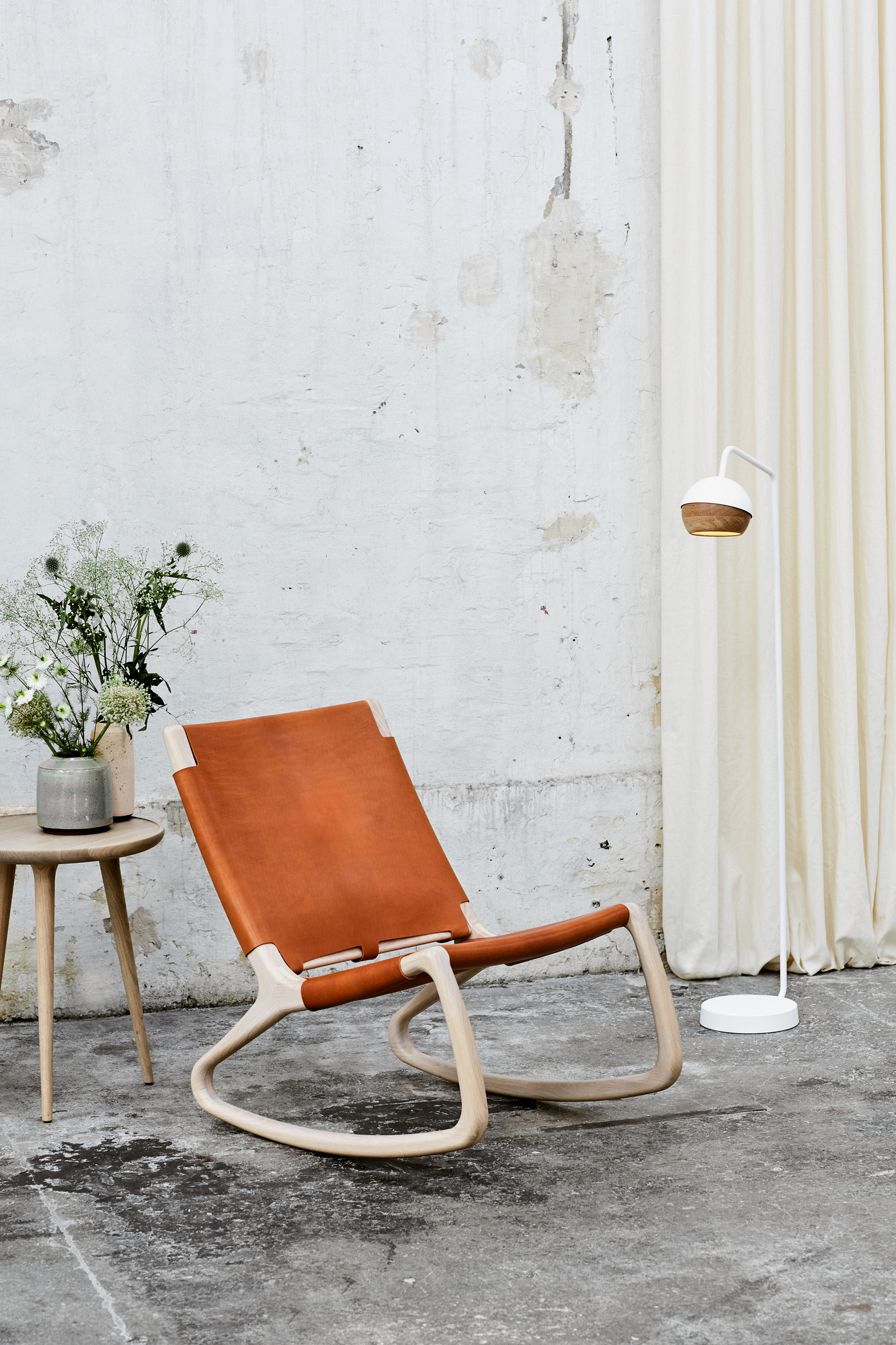 Rocker Rocking Chair Harness Leather Mater