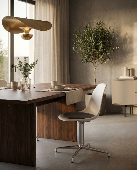 Eames Plastic Side Chair DSL RE Chair with seat cushion Vitra