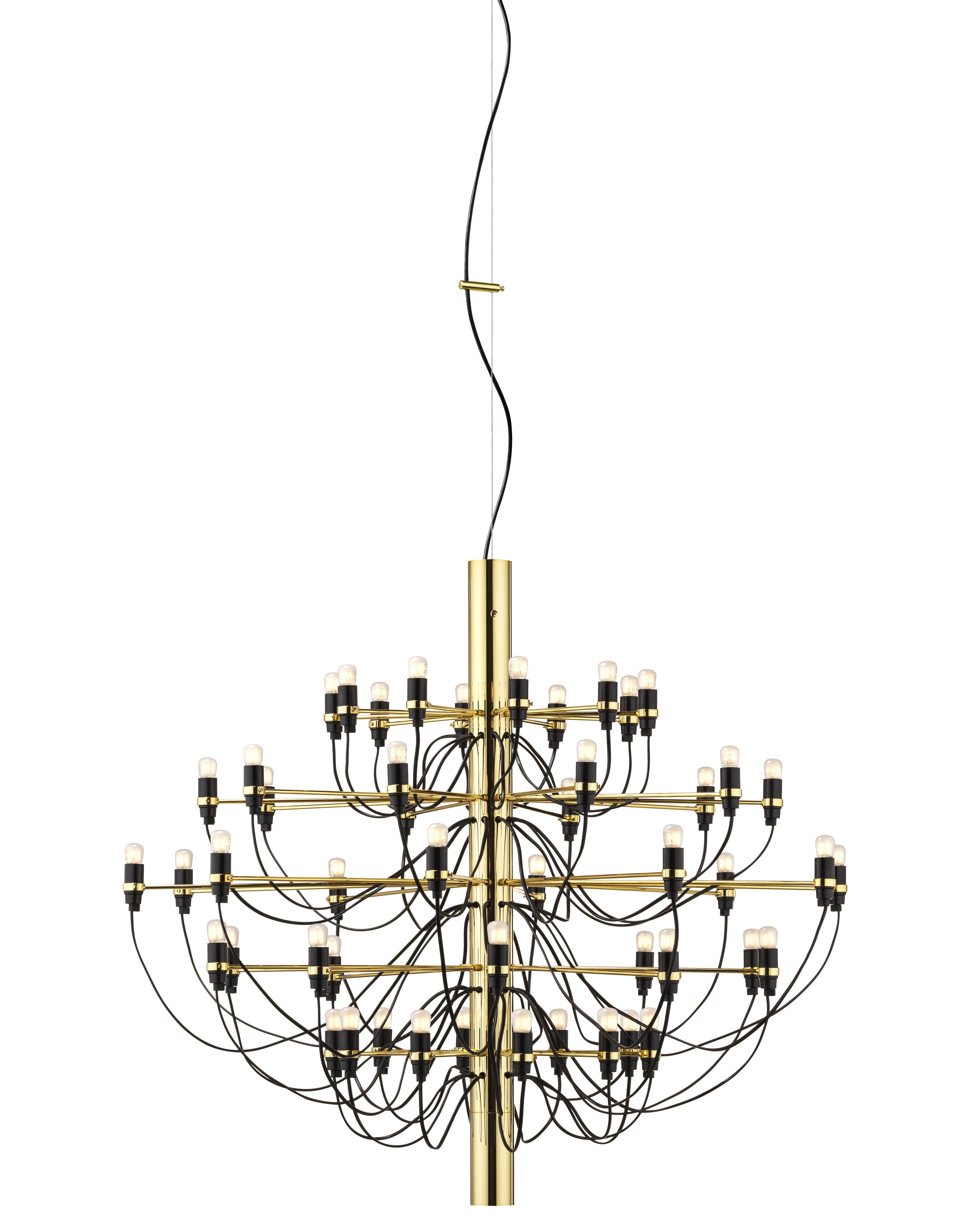 2097/50 Chandelier brass with frosted bulbs Flos