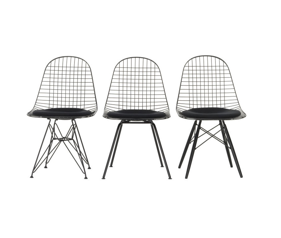 DKW-5 Wire Chair Chair with Seat Cushion Vitra